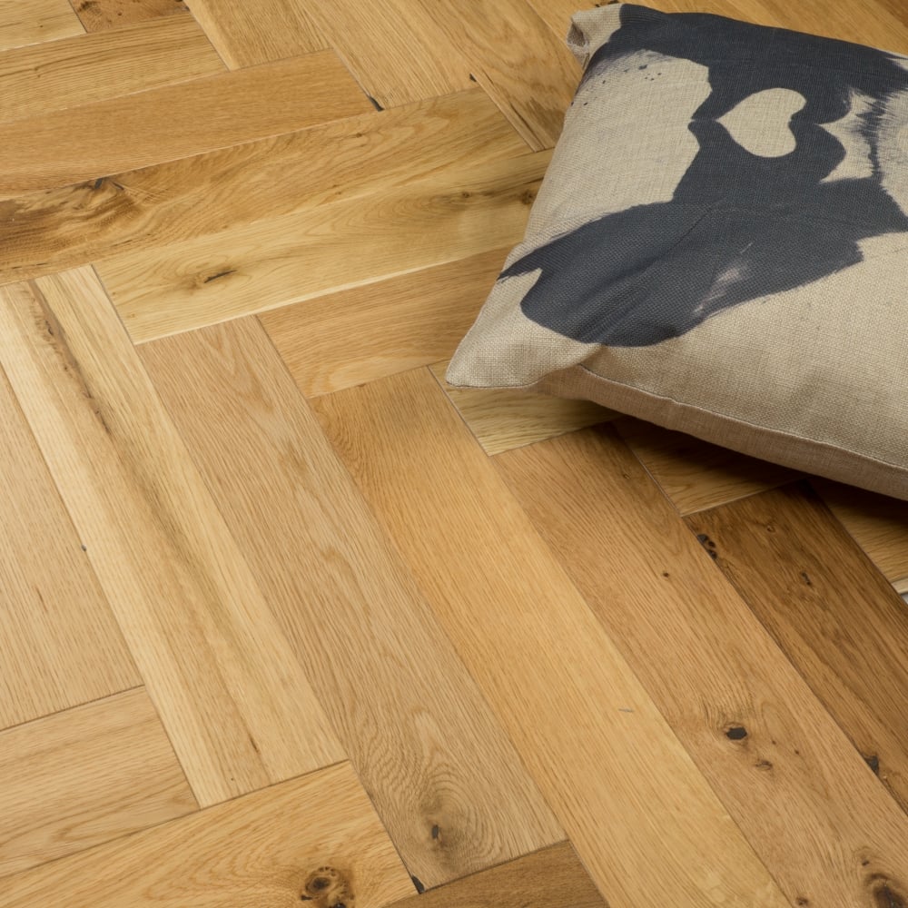 Riviera 14/3 x 90mm Natural Smooth Oak Herringbone Engineered Flooring