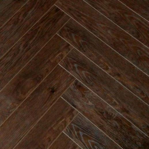 vintage herringbone chocolate walnut 12mm laminate flooring 1