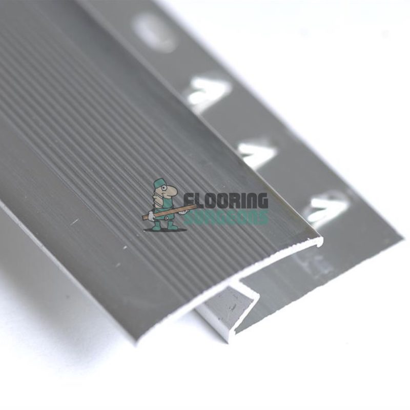 Carpet To Laminate Silver Aluminium Z Bar Section Profile Strip