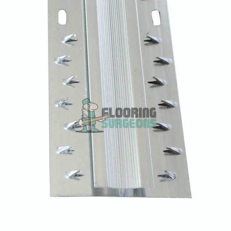 Carpet To Carpet Dual Grip Silver Aluminium Doorbar Profile Strip