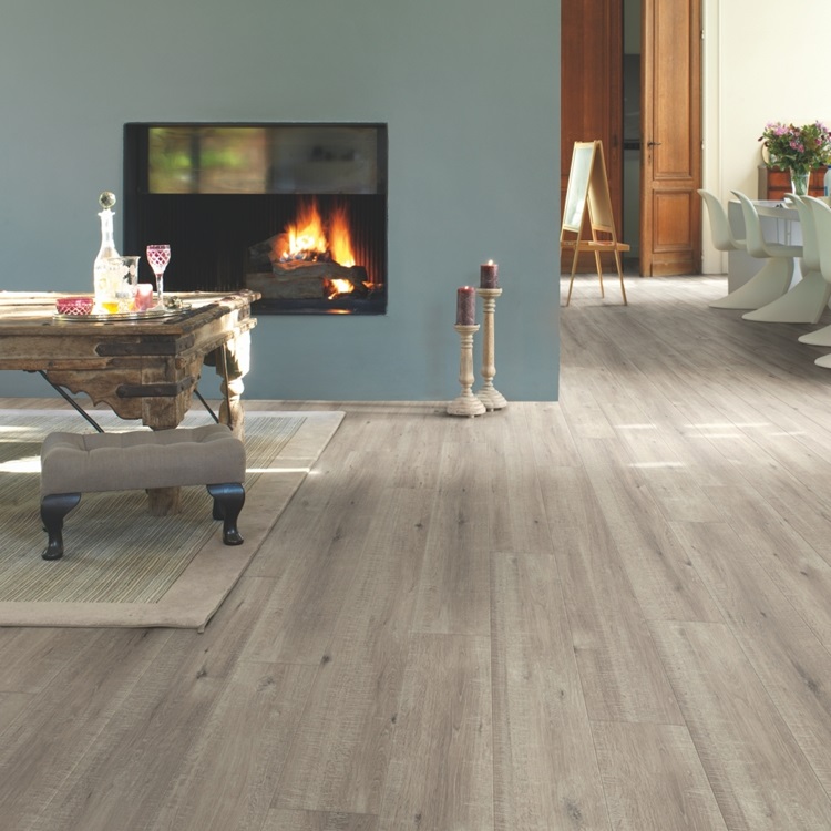 Quickstep *Waterproof Impressive Ultra Saw Cut Oak Grey Laminate Flooring