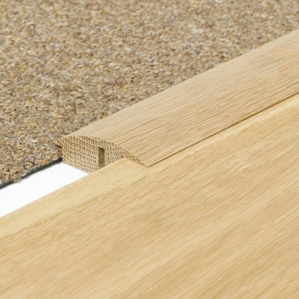 Solid Oak Semi Ramp Threshold Door Strip 0.9m