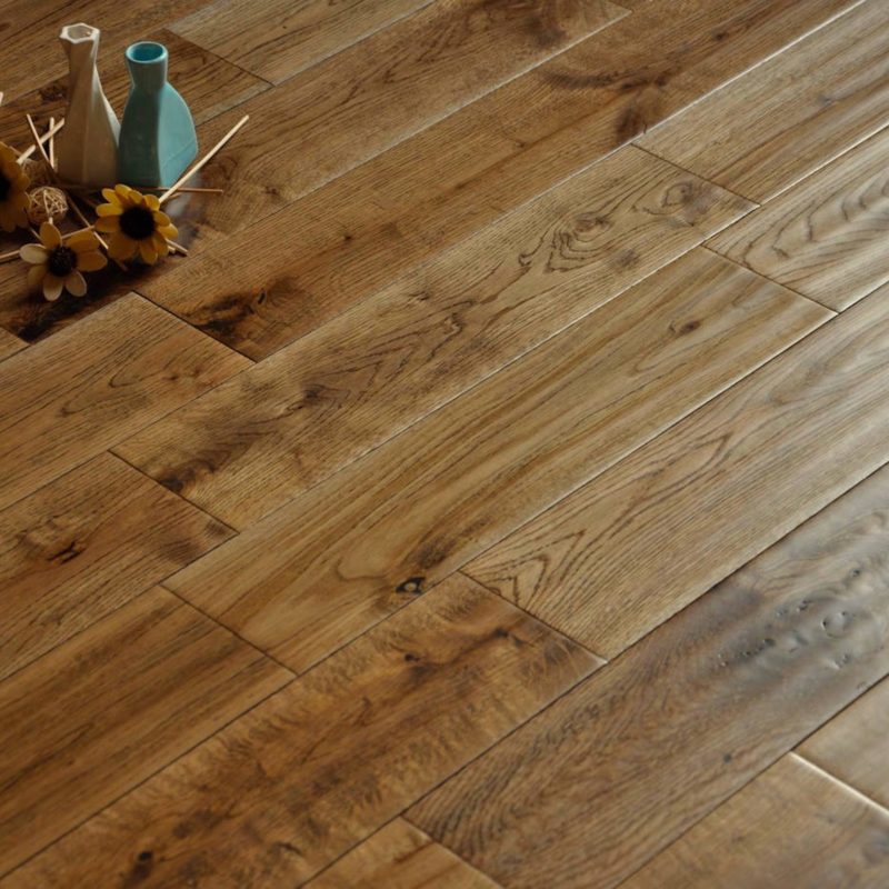 Alabama 150mm Golden Oak Hand Scraped Solid Wood Flooring