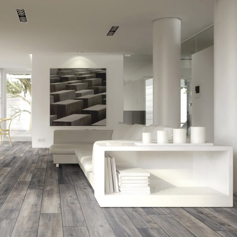 Premium 12mm Harbour Grey Oak 4V Groove Laminate Flooring