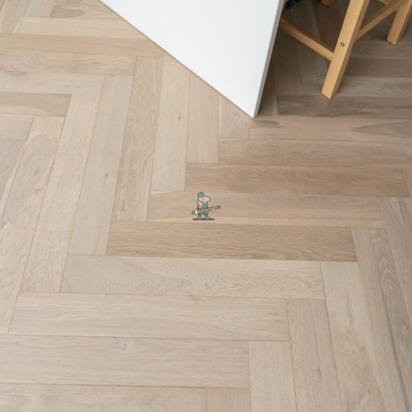 Dolcevita 14/3 x 90mm Light Pale Oak Herringbone Engineered Flooring