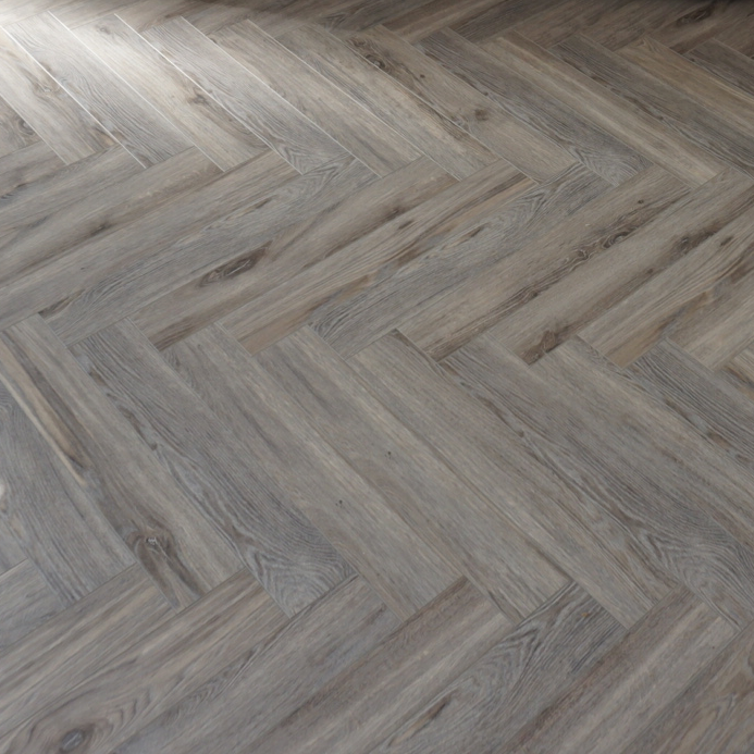 Fusion Herringbone 12mm Tornado Grey Oak 4V Laminate Flooring