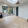 Fusion Herringbone 12mm Grey Beige Oak 4V Laminate Flooring