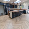 Fusion Herringbone 12mm Grey Beige Oak 4V Laminate Flooring