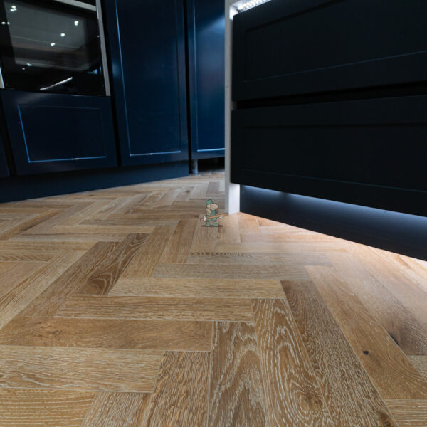 Riviera 14/3 x 90mm Smoked Limed Oak Herringbone Engineered Flooring