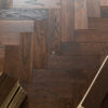 Riviera 18/3 x 80mm SMALL Dark Chocolate Oak Herringbone Engineered Flooring