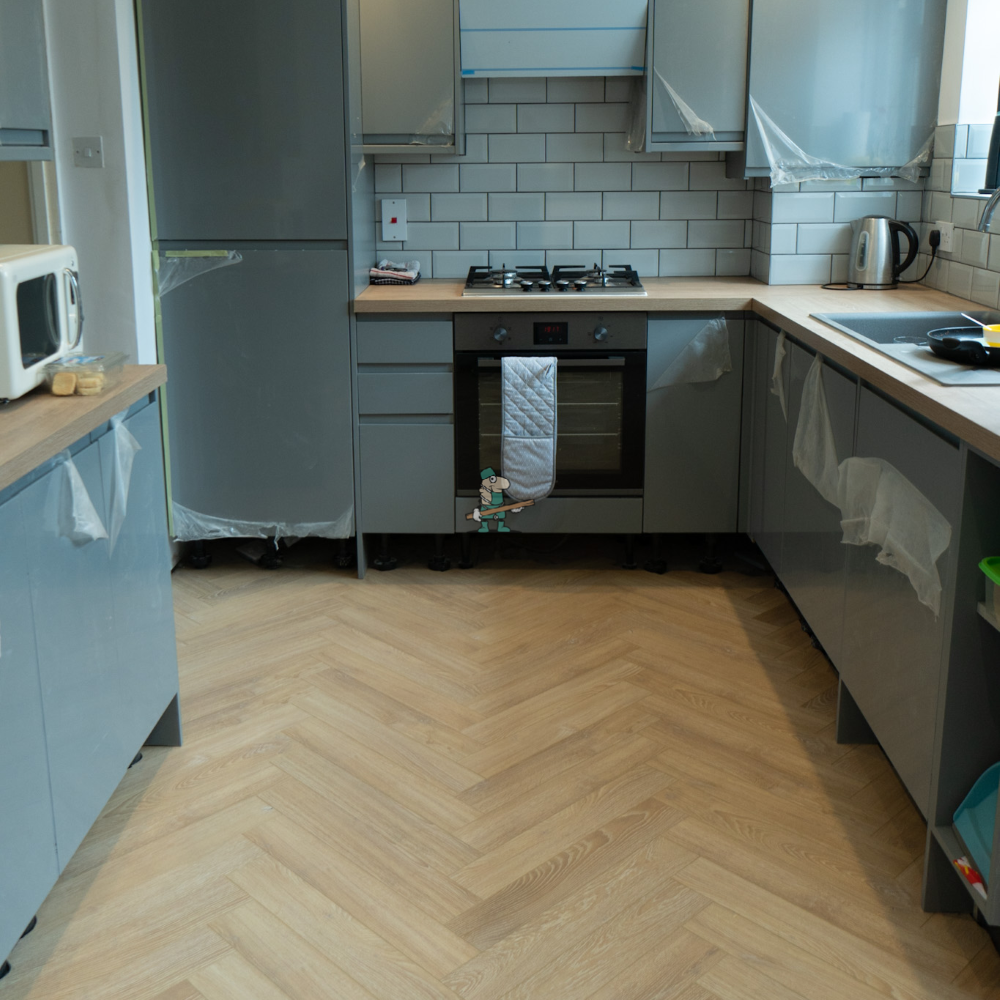 Fusion Herringbone 12mm Sahara Desert Oak 4V Laminate Flooring