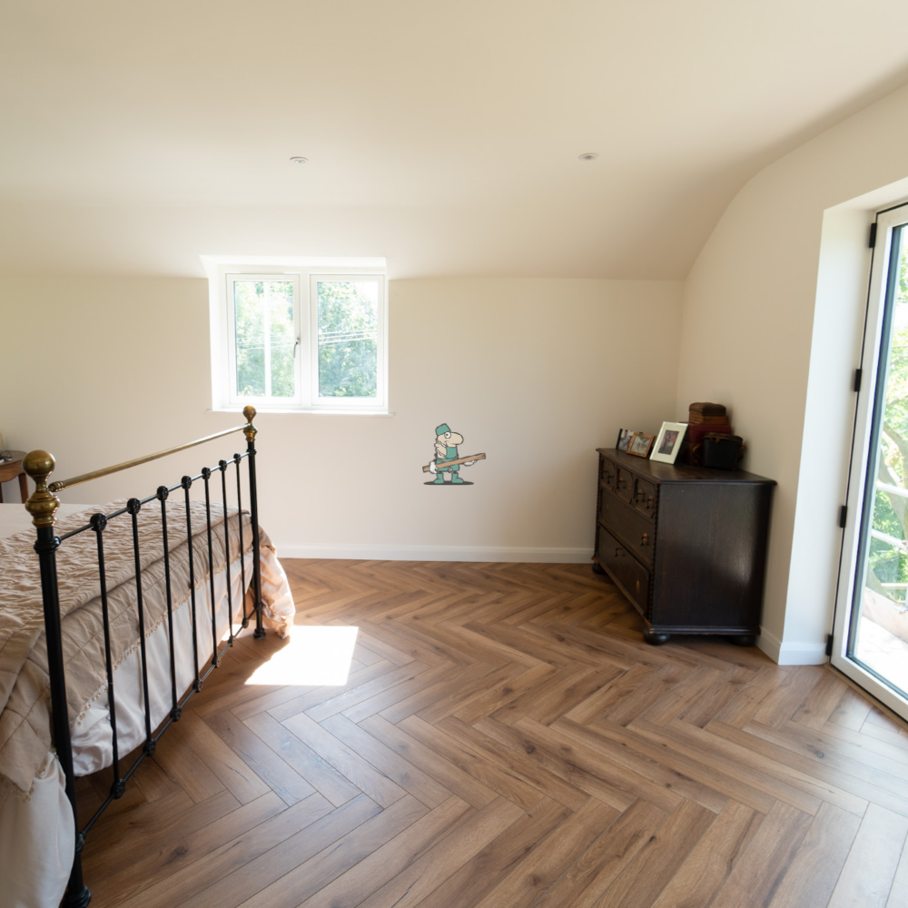 Fusion Herringbone 12mm Smoked Oak 4V Laminate Flooring