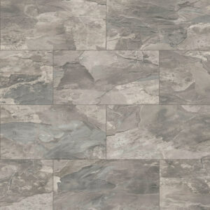 Home Tile Effect 8mm Silver Tornado Slate Laminate Flooring