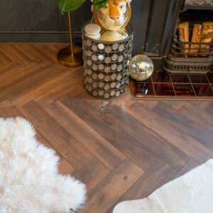 Dolcevita Herringbone 8mm Espresso Oak 4V Laminate Flooring