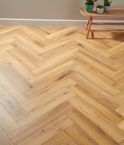 Dolcevita Herringbone 8mm Natural Oak 4V Laminate Flooring