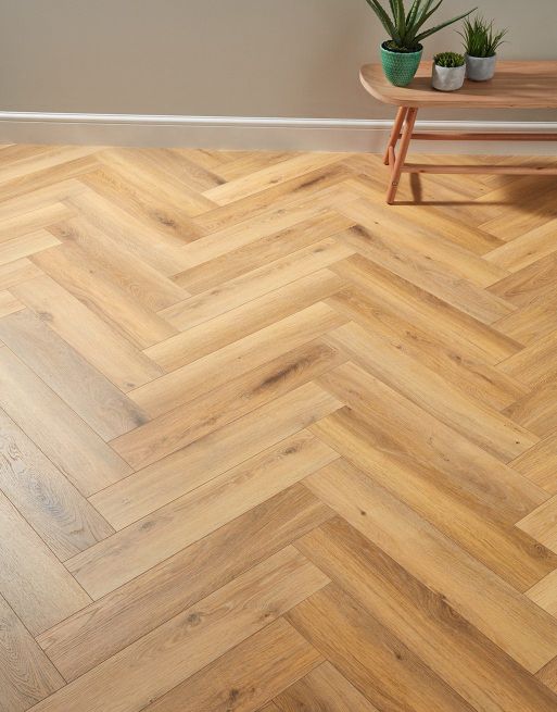 Dolcevita Herringbone 8mm Natural Oak 4V Laminate Flooring