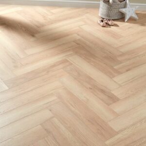 Dolcevita Herringbone 8mm Pale Light Oak 4V Laminate Flooring