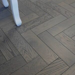 Riviera 18/3 x 80mm SMALL Charcoal Grey Oak Herringbone Engineered Flooring