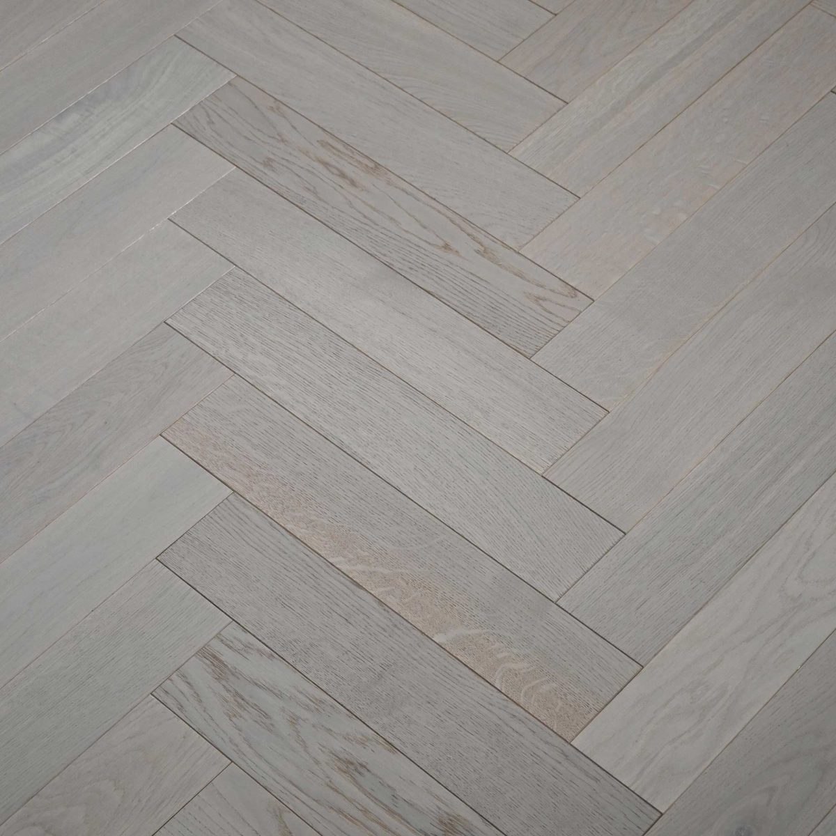 Dolcevita Narrow Misty Grey Oak Herringbone Engineered Flooring