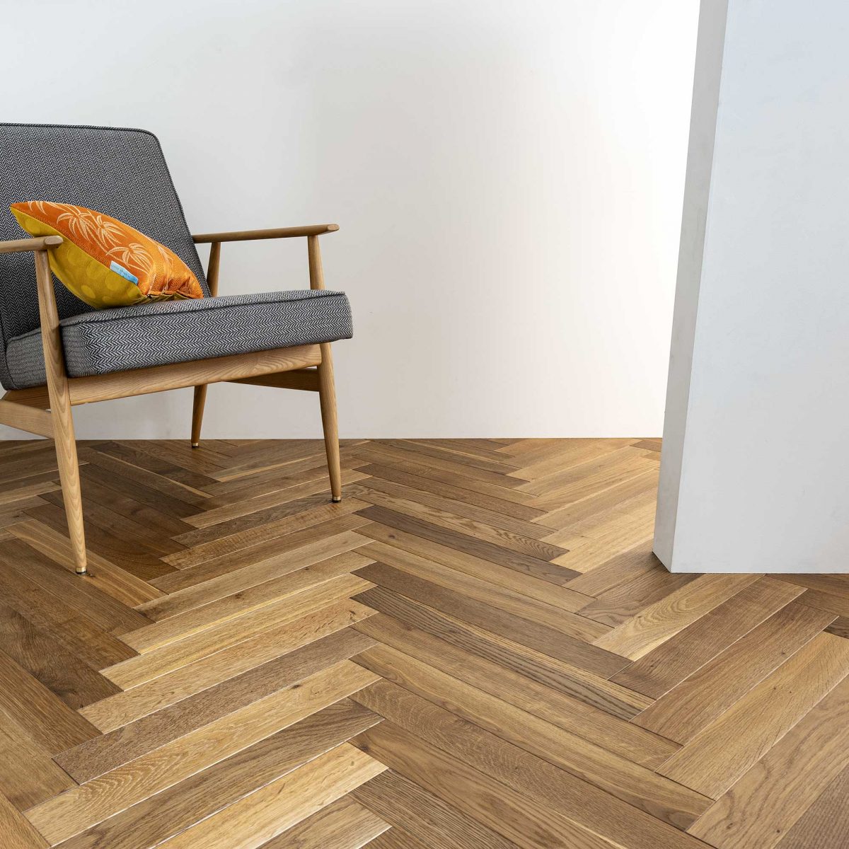 Dolcevita Narrow Light Fumed Oak Herringbone Engineered Flooring