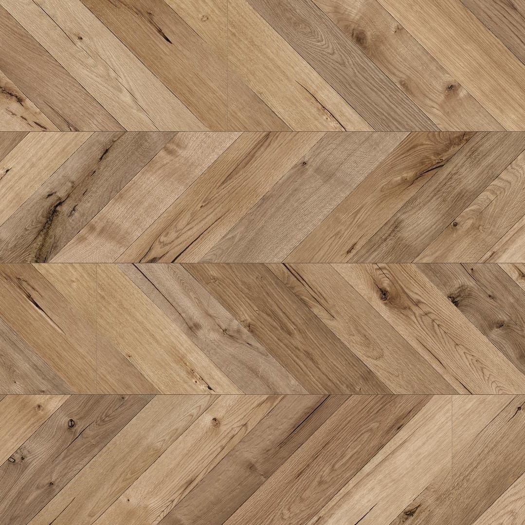 Austrian Chevron 8mm Natural Rustic Oak 4V Laminate Flooring