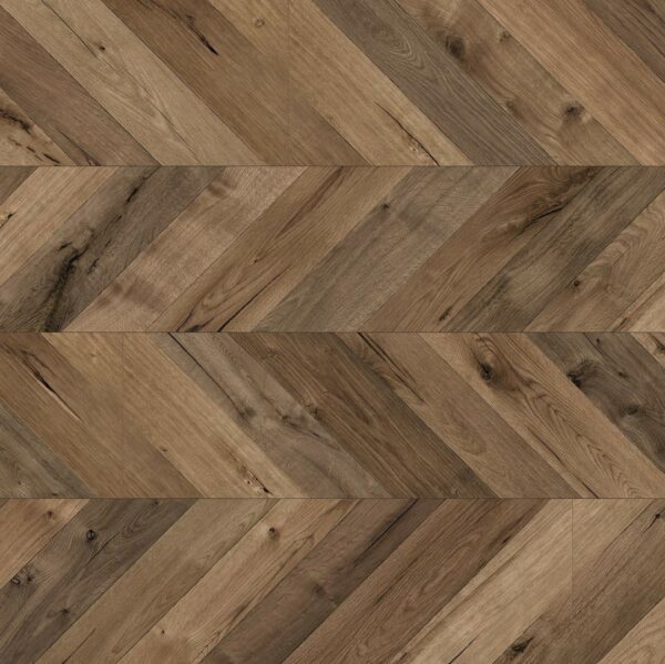 Austrian Chevron 8mm Dark Rustic Oak 4V Laminate Flooring