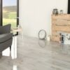 Home High Gloss 8mm Stone White Oak 4V Laminate Flooring