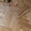 Riviera 18/4 x 90mm Natural Brushed Oak Herringbone Engineered Flooring