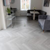 Pro Herringbone 5mm Light Grey Oak Luxury Vinyl Click Flooring