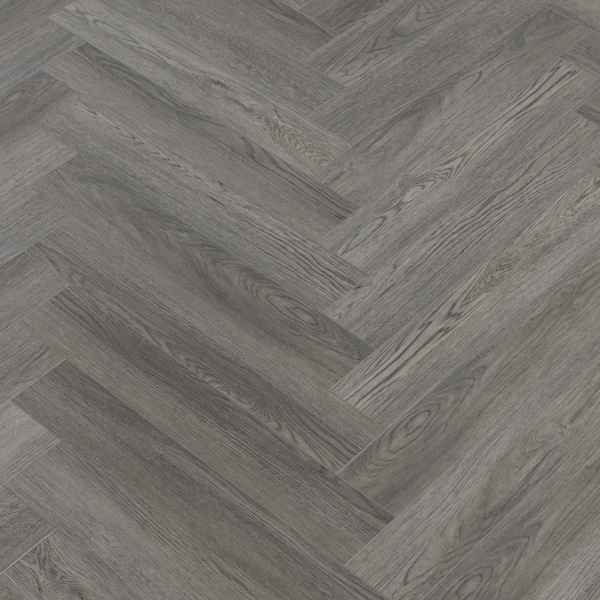 Pro Herringbone 5mm Dark Grey Oak Luxury Vinyl Click Flooring