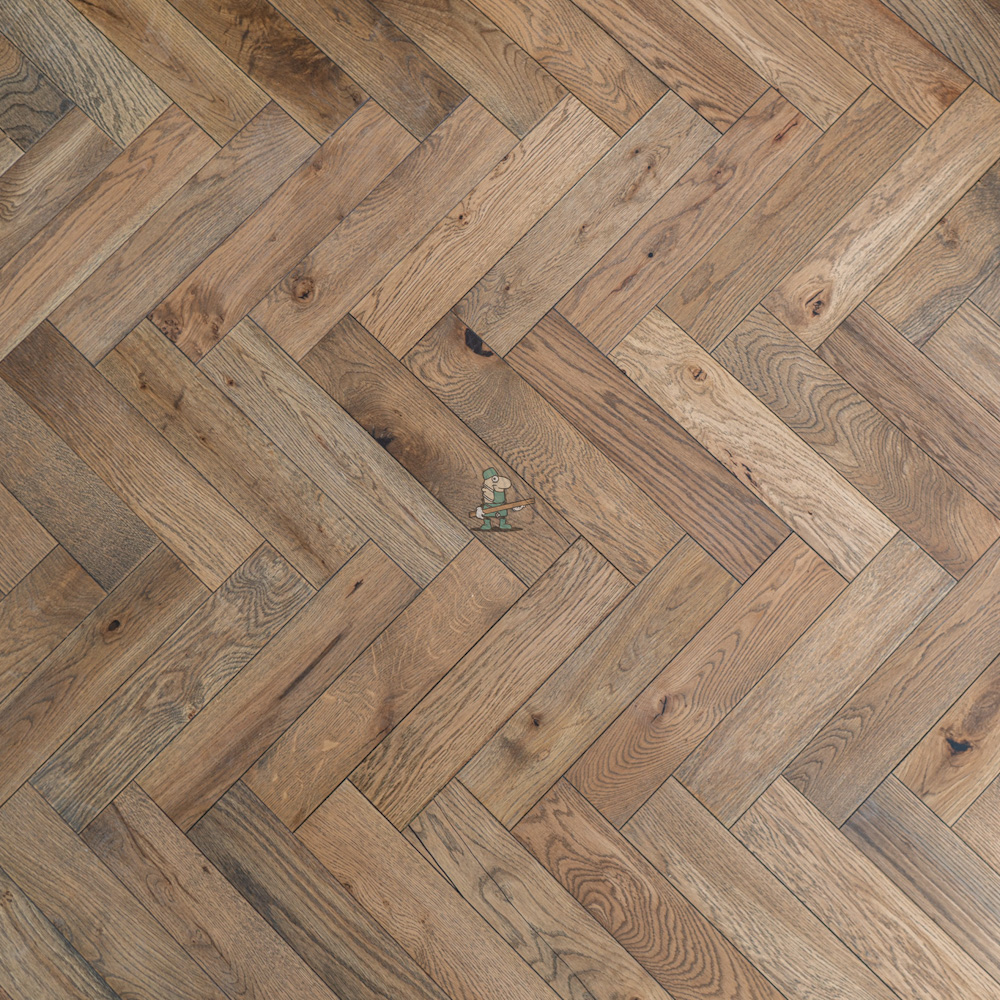 Riviera 18/5 x 90mm Rustic Cottage Oak Herringbone Engineered Flooring