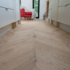 Nevada 14/3 x 90mm Smooth Pale Invisible Oak Chevron Engineered Flooring