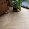 Nevada 14/3 x 90mm Smooth Pale Invisible Oak Chevron Engineered Flooring