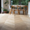 Nevada 14/3 x 90mm Smooth Pale Invisible Oak Chevron Engineered Flooring