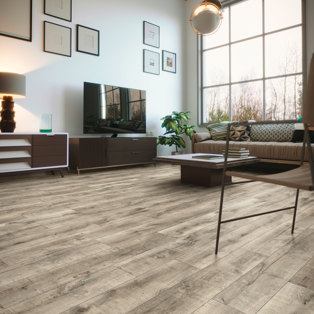 Home Classic 12mm Cottage Grey Oak 4V Laminate Flooring