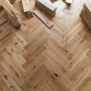 Nature 15/4 x 90mm Natural Brushed Oak Herringbone Engineered Flooring