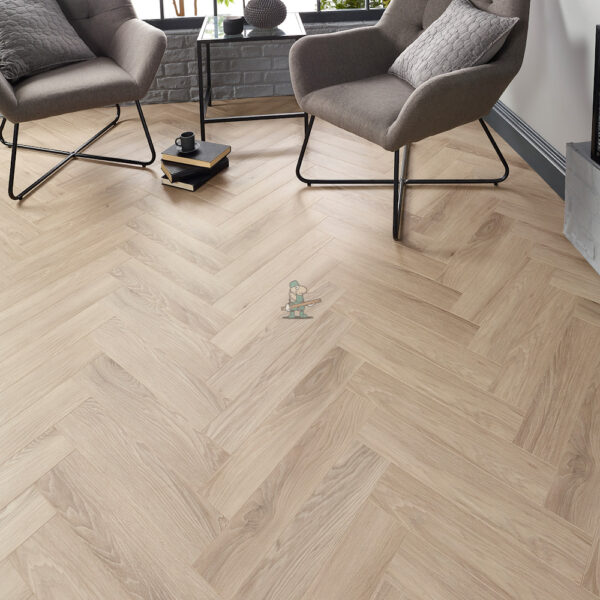 Craft Herringbone 12mm Glacier Oak Laminate Flooring