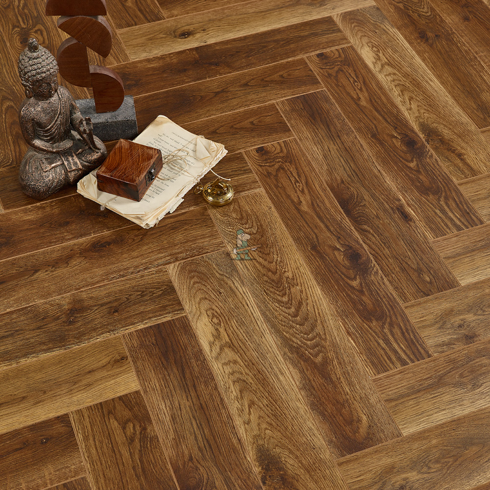 Craft Herringbone 12mm Terrain Oak Laminate Flooring