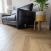 Fusion Herringbone 12mm Shortbread Oak 4V Laminate Flooring