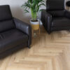 Fusion Herringbone 12mm Shortbread Oak 4V Laminate Flooring