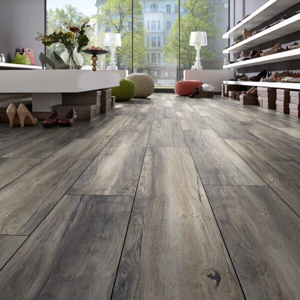 72sqm 📦 Pallet DEAL – 12mm German Premium AC5 Harbour Grey Oak Laminate Flooring