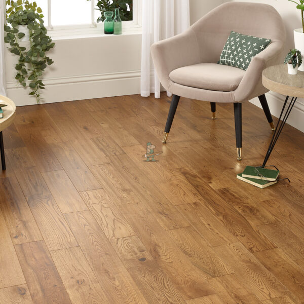 Nature 18/5 x 150mm Golden Oak Handscraped Engineered Flooring