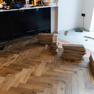 50m2 📦 Pallet 15mm Cognac Mocha Oak Herringbone Engineered Wood Flooring